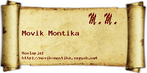 Movik Montika névjegykártya